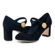 Жіночі туфлі Dolce&Gabbana Mary Jane із замшевої шкіри 37 (23.8 cm) чорні CD0882A127580999 - зображення 4