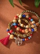 Браслет из деревяного бисера Дерево жизни Bohemian Style 4 в 1 на резинке Набор Разноцветный ЕО3467 - изображение 1
