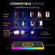 Беспроводная зарядка в машину авто для apple айфона iphone самсунг samsung QINETIQ A8 RGB 15W Car Wireless Pad&Airpods charge с RGB подсветкой + адаптер в подарок - изображение 8