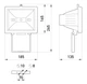 Прожектор галогенний 500W 220V R7s IP54 185x135x165mm чорний [l003004] E.NEXT e.halogen.500.black - зображення 2