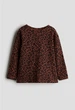 Реглан коричнвый леопардовый принт H&M 92см (400099547) - изображение 1