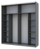 Шафа-купе двохдверна Doros G-Caiser 220х60х240 см Графіт/Білий (DRS-011001) - зображення 3