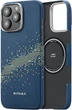 Карбоновий чохол Pitaka Tactile Woven Case StarPeak Lumintex Milky Way Galaxy для iPhone 16 Pro Синій + Зелений (KI1603PMYG) - зображення 1