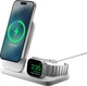 Бездротова зарядна станція Nomad Stand One Max Qi2 3-in-1 Charging Hub (3rd Gen) Срібляста (NM01561985) - зображення 12