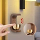 Деревянный колокольчик для дверей Wooden Bell с-образный беспроводной дверной звонок на магните, темный коричневый (98481513) - изображение 2