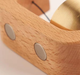 Дерев'яний дзвіночок для дверей Wooden Bell с-подібний бездротовий дзвінок на магніті, світлий коричневий (98481015) - зображення 6