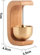 Деревянный колокольчик для дверей Wooden Bell с-образный беспроводной дверной звонок на магните, светлый коричневый (98481015) - изображение 7