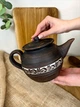 Чайник с ручкой для заваривания 0,7 л глиняный (керамический) резной Гражда Ангоб - изображение 2