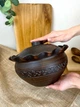 Макитра волна с крышкой 2,5 л глиняная (керамическая) резная Гражда Декор - изображение 2