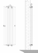 Дизайнерский вертикальный радиатор отопления ARTTIDESIGN Livorno II 5/1800/340 серый матовый LV II.5.180.34.G - изображение 2