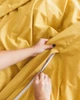 Постельное белье двуспальное Dushka Home Вареный хлопок 21044 180х215 см желтое - изображение 8