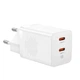 Мережевий зарядний пристрій Baseus GaN5 Pro Fast Charger C+C 40W EU White (CCGP180102) - изображение 3