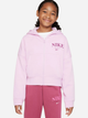 Bluza rozpinana z kapturem dziewczęca Nike G Nsw Trend Flc Fz Hoodie DV2565-676 S (128-137 cm) Różowa - obraz 1