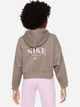 Bluza rozpinana z kapturem dziewczęca młodzieżowa Nike G Nsw Trend Flc Fz Hoodie DV2565-040 M (137-147 cm) Brązowa - obraz 2