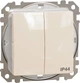 2-клавишный выключатель IP44 Schneider Electric Sedna Design Бежевый (SDD212105) - изображение 1