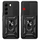 Чехол Fiji Camera Defence для Infinix Hot 50 (X6882) бампер с защитой камеры и подставкой Black - изображение 2