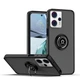 Чохол Fiji Colorframe для Motorola G53 матовий бампер з кільцем підставкою Black - зображення 1