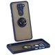 Чехол Fiji Colorframe для Xiaomi Redmi Note 9 матовый бампер с кольцом подставкой Dark Blue - изображение 2