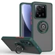 Чехол Fiji Colorframe для Xiaomi 13T / 13T Pro матовый бампер с кольцом подставкой Green - изображение 1