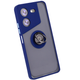 Чехол Fiji Colorframe для Tecno POVA 5 (LH7n) матовый бампер с кольцом подставкой Dark Blue - изображение 1