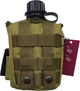 Фляга пластикова 870 мл чорна в чохлі М&М 1 Coyote Койот (213377) - изображение 4