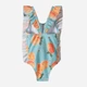 Детский слитный купальник для девочки Minoti 22swim14 42167JNR 110-116 см Бирюзовый (5063025397185) - изображение 2