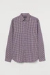 Сорочка H&M бордовий-білий в клітку XAZ428096GVTR XL - изображение 1
