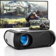 Проектор Winnes S5, WiFi, Bluetooth, 1080P Full HD, 6500 люмен, для кинопленки, встроенный динамик с пультом дистанционного управления, совместимость с домашним кинотеатром, iOS, Android, Смартфон, черный Б/В b1 - изображение 1