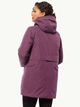 Куртка демисезонная удлиненная с капюшоном женская Jack Wolfskin Salier Coat 1116141-I0082 L Фиолетовая (4064886316996) - изображение 2
