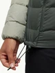 Куртка демисезонная короткая с капюшоном женская Jack Wolfskin Ather Down Hoody W Rds A60330-4136 M Серо-зеленая (4064886342889) - изображение 5