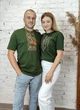 Жіноча футболка вишиванка Ноко "Молодіжна" в кольорі хакі з коричневим орнаментом S - зображення 3