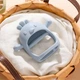 Дитячий силіконовий прорізувач на ручку Chicken 01 іграшка - гризунок з тримачем у формі курочки, 10.4х11.2 см, блакитний "S" (98805719) - зображення 1
