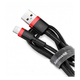 Кабель Baseus Cafule USB - Lightning 0.5m CALKLF-A19 черно красный - изображение 1