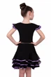 Спідниця для бальних танців Dance&Sport N 089 34/116-122 масло Черний з бузковим - зображення 4