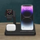 Беспроводная зарядная док-станция FDGAO 3 в 1 зарядное устройство для iPhone / Airpods / Apple Watch, черная (88622239) - изображение 4