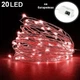 Гірлянда роса на батарейках мідний провід 20 Led Strip String Red - изображение 1