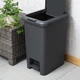 Ведро для мусора 45 л с крышкой и педалью пластиковое MVM BIN-01 45L ANTHRACITE - изображение 8