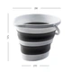 Складное ведро 10 л силиконовое MVM BIN-17 10L WHITE/GRAY - изображение 13