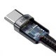 Кабель Baseus Type-C to Type-C 100W 2м Cafule Black/Grey (CATKLF-ALG1) - изображение 7