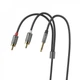 Кабель Hoco UPA10 Lotus Metal Gray двойной RCA To 3.5mm (1.55m) - изображение 4