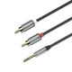 Кабель Hoco UPA10 Lotus Metal Gray двойной RCA To 3.5mm (1.55m) - изображение 9