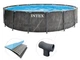 Бассейн каркасный Intex 26742 круглый 457*122 см фильтр-насос, лестница, подстилка, тент Объем 16805 л - изображение 4