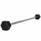 Штанга фиксированная прямая обрезиненная Rubber Hexagon Barbell Record TA-6230-10 10кг - изображение 1