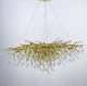 Удлиненная роскошная люстра со стеклянными подвесами | Line F | Арт. 616L-1500 GD (MD 9005) - изображение 7