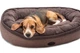 Овальный Лежак Harley and Cho Donut Soft Touch Brown XL 110х80х23 cm Коричневый для собак (3102865) - изображение 5