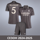 Дитяча футбольна форма Adidas Bellingham №5 Real Madrid 2024-2025, розмір 28 (зріст 150-160 см), сіра - зображення 1