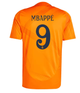 Дитяча футбольна форма Adidas Mbappé №9 Real Madrid 2024-2025, розмір 26 (зріст 140–150 см), помаранчева - изображение 4