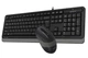 Комплект клавиатура+мышка A4Tech F1010 (Grey) Fstyler, проводной, USB, черный+серый цвет - изображение 4