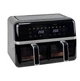 Аэрогриль с 2 чашами DSP KB 2174 1400W аэрофритюрница безмасляная для приготовления без масла с регулировкой температуры (5 л+5 л) черная с серым - изображение 2