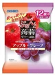 Японська цукерка рідке желе Orihiro Purunto Konnyaku Jelly Pouch Apple Grape 12шт - зображення 1